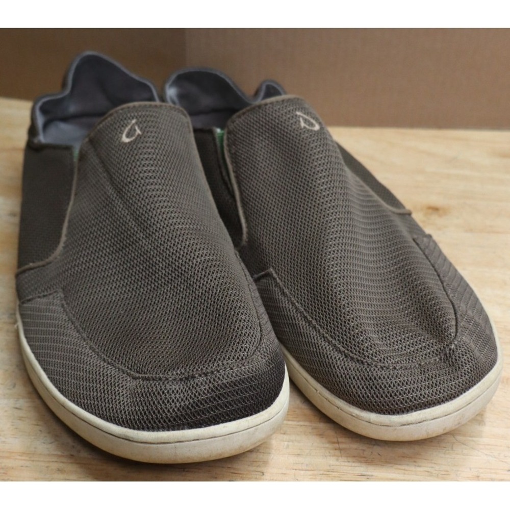 OLUKAI Nohea Mesh Slip Ons Mustang Lime Peel Comfort Fit Men's Size 13 1018813AP
